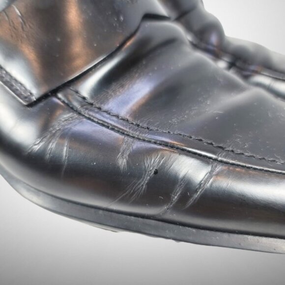 Prada Brushed Leather Triangle Logo Loafers Size: 8.5 - Picture 13 of 16